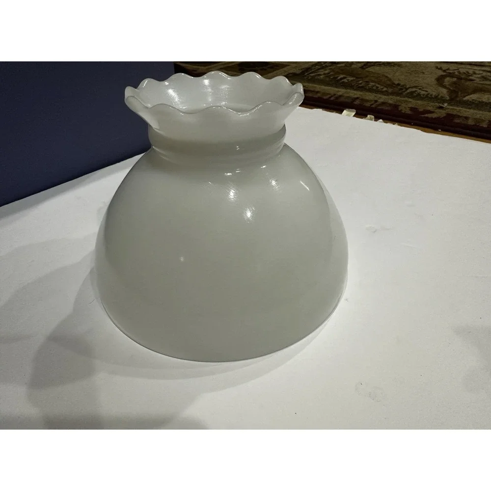 Early Coleman Table Lamp shade Milk Glass with Sunflowers Vintage Cottage Core